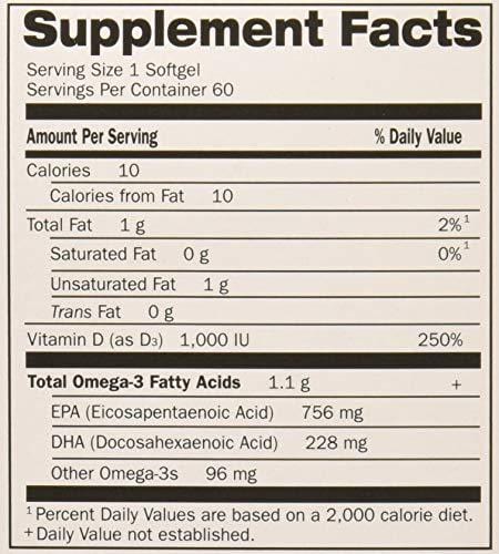Garden of Life Omega 3 Fish Oil with Vitamin D Once Daily - Minami Platinum Natural Brain Function, Heart and Mood Supplement, 60 Softgels