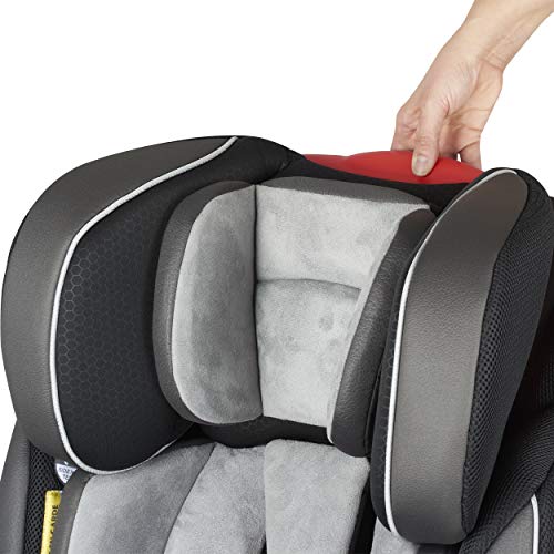 Evenflo Symphony Elite All-In-One Convertible Car Seat, 5-Point Infinite Slide Harness, Easy to Install, Forward / Rear Facing, Booster Seat, 110-lb Capacity, Multiple-Position Recline, Paramount Gray