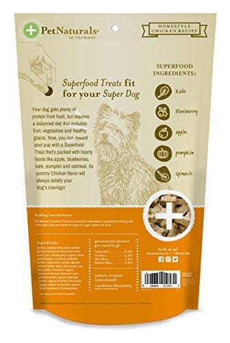Pet Naturals Of Vermont - Superfood Treats For Dogs, Homestyle Chicken Flavor, 100+ Bite-Sized Chews, Organic Ingredients