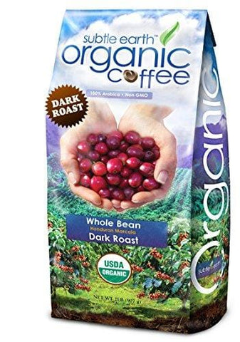 2LB Cafe Don Pablo Subtle Earth Organic Gourmet Coffee - Dark Roast - Whole Bean Coffee - USDA Certified Organic Arabica Coffee - (2 lb) Bag