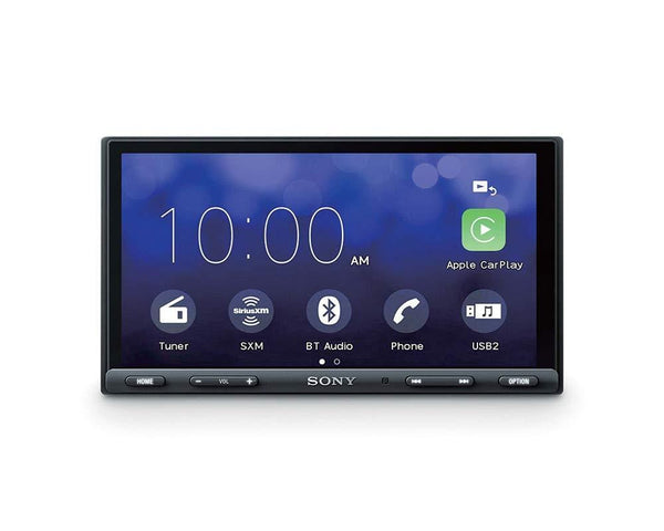 Sony XAV-AX5000 Double Din Radio Install Kit With Apple CarPlay, Android Auto, Sirius XM, Bluetooth For 2014-2017 Harley Davidson Motorcycles, May Not Work With CVO Models