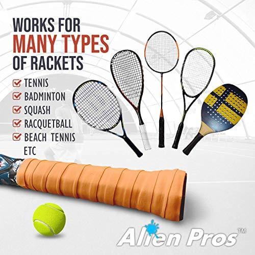 Alien Pros Tennis Grip Tape for Rackets – Precut and Dry Feel Overgrips – Replacement for Old Overwraps – Wrap Your Racquet for High Performance (3 Grips, Neon Orange) [product _type] Alien Pros - Ultra Pickleball - The Pickleball Paddle MegaStore