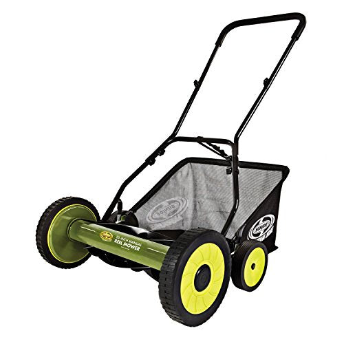 Snow Joe FBA_MJ502M 20-Inch Manual Reel Mower w/Grass Catcher, Green