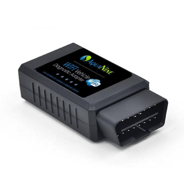 AquaNine OBD2 OBDII WiFi Car Diagnostic Scanner Code Reader Scan Tool for iOS, Android and Windows Devices - Read and Clear CEL Trouble Codes - Monitor Engine Performance with What The Pros Uses!
