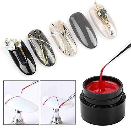 Braceus DIY Pulling Line Silk Spider Painting Drawing Gel UV Nail Art Lacquer Varnish 21