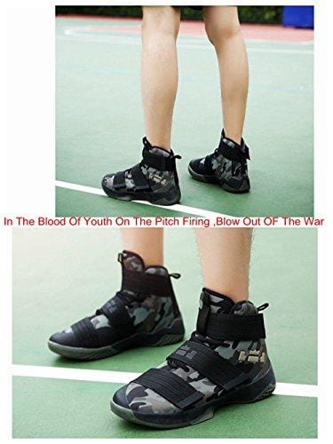 Soldier"Camo" Men's Shock Absorption Basketball Shoes (Camouflage, 7.5D(M) US-EU40)