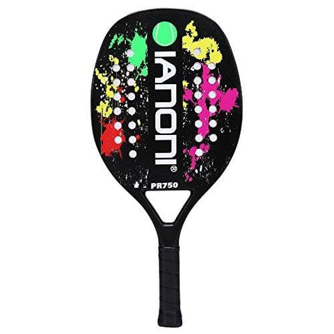 ianoni Beach Tennis Racket, Carbon Fiber Grit Face with EVA Memory Foam Core Beach Tennis Racket (Black) [product _type] ianoni - Ultra Pickleball - The Pickleball Paddle MegaStore