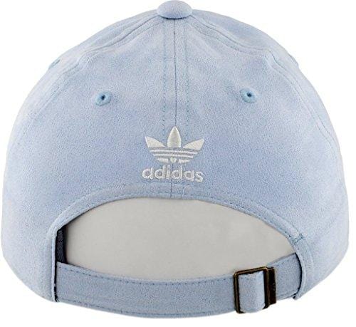 adidas Women's Originals Relaxed Plus Adjustable Strapback Cap, Aero Blue Suede/White, One Size