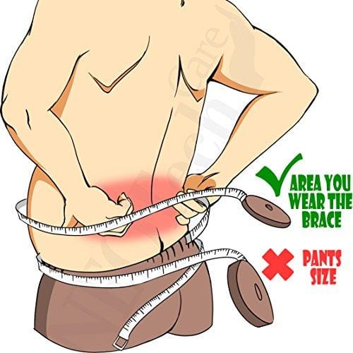 Adjustable Double Pull Lumbar Brace/Lower Back Belt, Pain Relief - Breathable & Lightweight Material - Wide Support - for Lifting, Work, Gym, Posture - Black - Size M