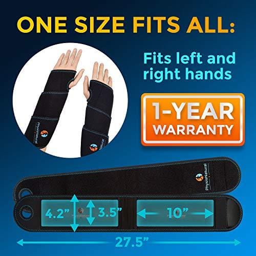 Wrist Ice Pack Wrap - Hot & Cold Therapy for Instant Pain Relief of Carpal Tunnel, Tendonitis, Injuries, Swelling, Rheumatoid Arthritis, Bruises & Sprains - Hand Support Brace with Reusable Gel Packs