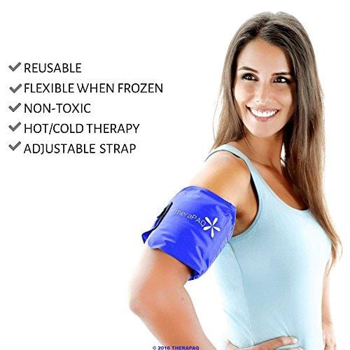 Pain Relief Flexible Ice Pack for Injuries by TheraPAQ | Hot & Cold Therapy Reusable Gel Pack/Heat Wrap - Great for Back, Waist, Shoulder, Neck, Ankle, Knee and Hip (Large Pack:14" X 6")