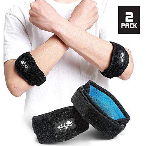 Elbow Brace 2 Pack for Tennis & Golfer's Elbow Pain Relief