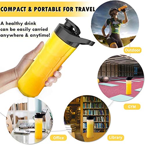 Mini Blender Smoothie Maker with 2 Tritan Bottles BPA-Free, Personal Portable Blender for Smoothies and Shakes, Small Blender Juicer for Office and Travel