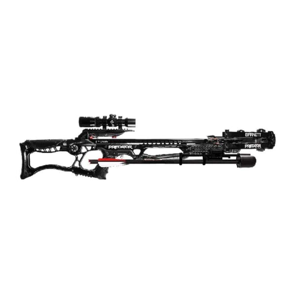 Barnett 430 FPS Predator Crossbow Package with Illuminated Scope Bundle with Compact Case and Broadheads (3 Items)
