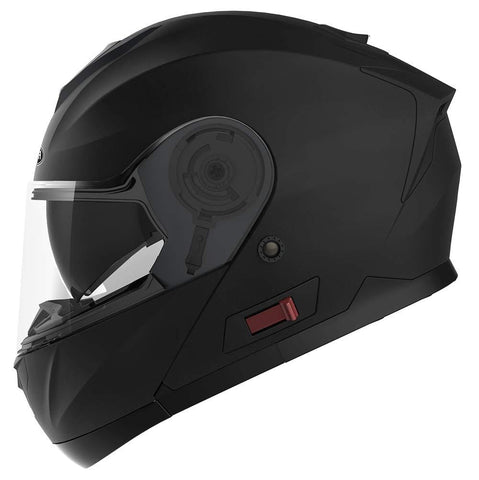 Motorcycle Modular Full Face Helmet DOT Approved - YEMA YM-926 Motorbike Moped Street Bike Racing Crash Helmet with Sun Visor for Adult, Men and Women - Matte Black,Large