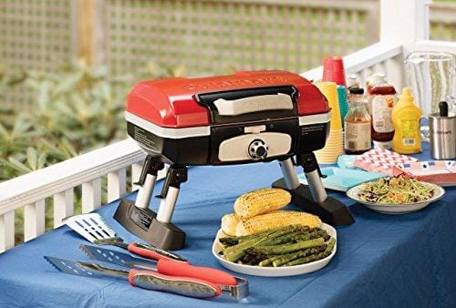 Cuisinart CGG-180T Petit Gourmet Portable Tabletop Gas Grill, Red