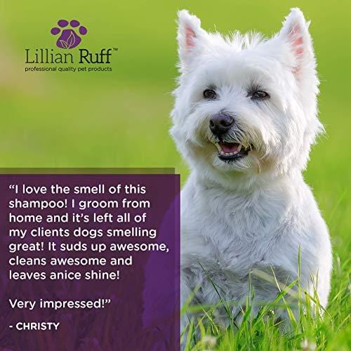 Lillian Ruff Professional Dog Shampoo - Concentrated Dog Shampoo with Aloe - Safe for Cats - Tear Free Lavender Coconut Scent - Soothe & Cleanse Normal to Dry Itchy Sensitive Skin - Made in USA