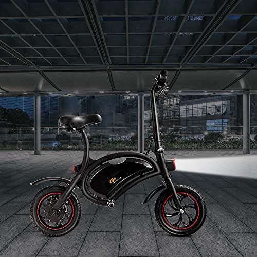 S AFSTAR Safstar Folding Electric Bicycle Lightweight and Aluminum E-Bike 20 mph 12 Mile Range Electric Bike with 350W Powerful Motor and 36V 6Ah Lithium Battery (Black)