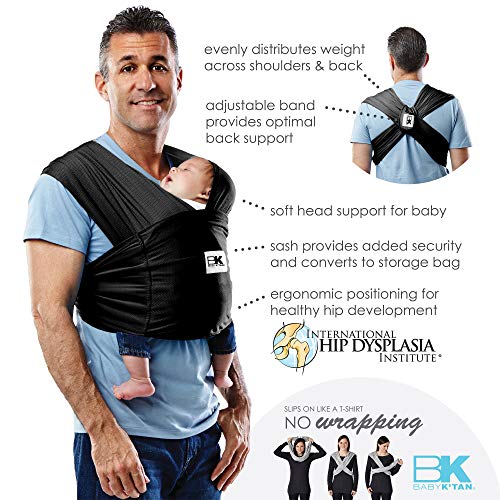 Baby K’tan Print Baby Wrap Carrier, Infant and Child Sling - Simple Wrap Holder for Babywearing - No Rings or Buckles - Carry Newborn up to 35 lbs, Sweetheart, M (W Dress 10-14 / M Jacket 39-42)