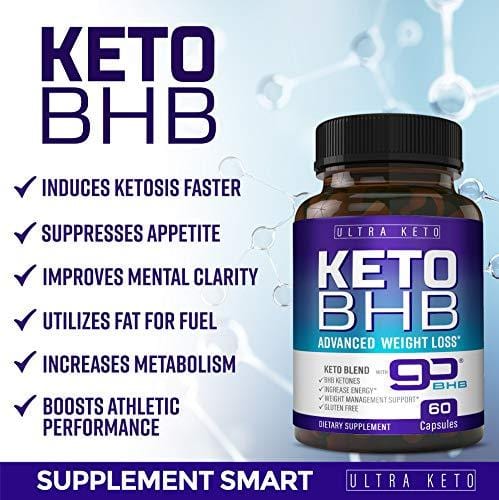 Best Keto Pills - Shark Tank Advanced Weight Loss Superior BHB Salts-MCT Oil 1000mg Blend to Burn Fat, Support Ketosis, Boost Energy and Enhance Focus
