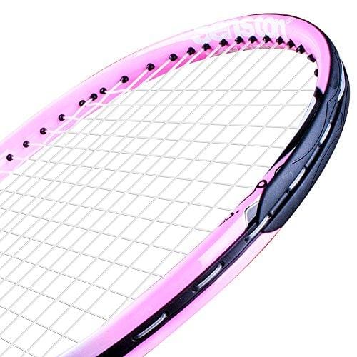 Senston 19" Junior Tennis Racquet for Kids Children Boys Girls Tennis Rackets with Racket Cover Pink with Cover Tennis Overgrip Vibration Damper