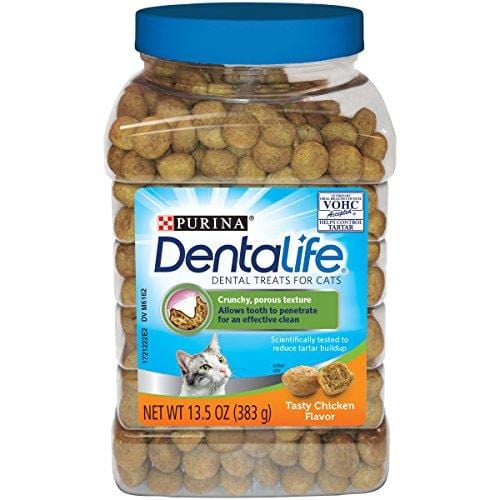 Purina DentaLife Made in USA Facilities Cat Dental Treats; Tasty Chicken Flavor - 13.5 oz. Canister