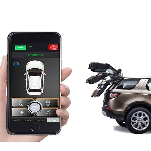 Remote Start For Cars Engine Keyless Entry Automatic Locking/unlock Central PKE Start Stop kit Car Alarm System With Two 4-Button Controls Smartphone APP Remote Car Starters