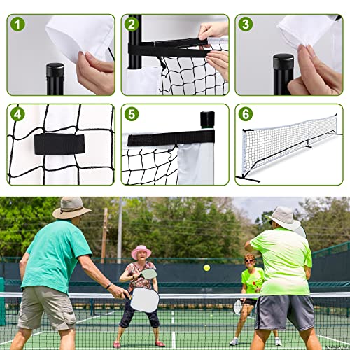 TOBWOLF 22x3ft Pickleball Replacement Net, Indoor Outdoor Pickleball Net for Most Free-Standing Pickle Ball Frame, Official Regulation Size Net for Portable Pickleball Net System