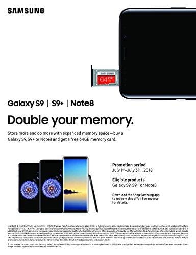 Samsung Galaxy S9 G960U 64GB Unlocked GSM 4G LTE Phone w/ 12MP Camera - Midnight Black