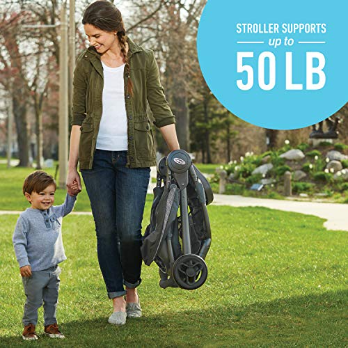 Graco FastAction SE Travel System | Includes FastAction SE Stroller and SnugRide 30 LX Infant Car Seat, Carbie