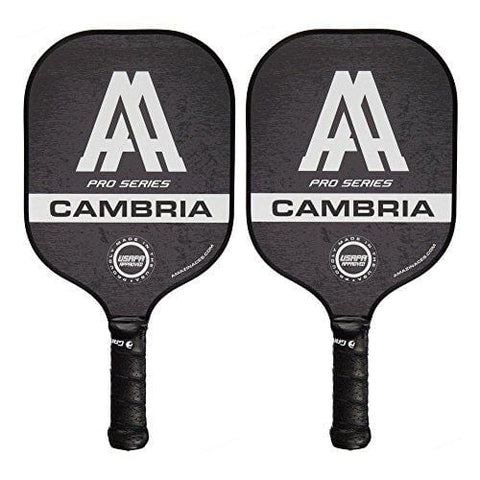 Amazin' Aces 'Cambria' Pickleball Paddles | USAPA Approved | Composite Rackets - Advanced Polymer Core with Polycarbonate Face & Premium Gamma Grip | Set Made in The USA | (Black Set)