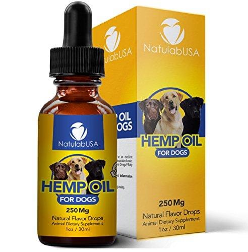 NatulabUSA - Hemp Oil For Dogs & Pets - Fast Results - Dog Anxiety & Stress Relief - Dog Arthritis & Joint Health - APPLY TO TREATS - Separation Anxiety Relief - Organic Hemp Seed Oil - 250mg - 1oz