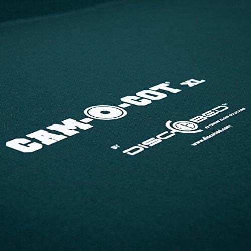 Disc-O-Bed Cam-O-Bunk Large Bunk Combo with 2 Organizers and 4 Anti Slip Footpads, Tan/Green