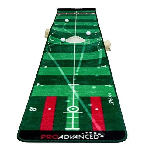 ProAdvanced ProInfinity Putting Mat - 4 Speed Golf Green Simulater - Special Package - for Family - for Children - for Party