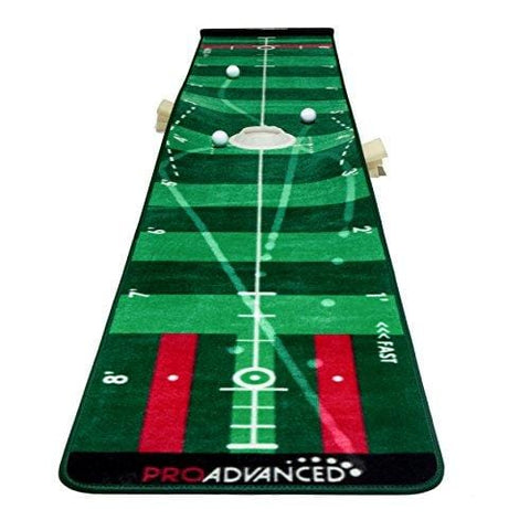 ProAdvanced ProInfinity Putting Mat - 4 Speed Golf Green Simulater - Special Package - for Family - for Children - for Party