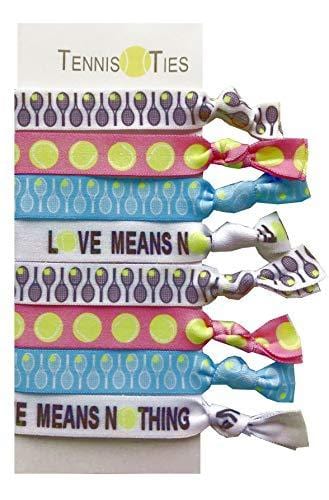 8 Piece Tennis Hair Elastic Set - Accessories for Players, Women, Girls, Coaches, Doubles Partners, High School Tennis Teams, Women's Leagues -MADE in the USA [product _type] Sportigift - Ultra Pickleball - The Pickleball Paddle MegaStore