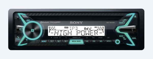 Sony MEX-M100BT High Power Bluetooth Marine Receiver with Two Pairs of XS-MP1621 White 6.5" Speakers