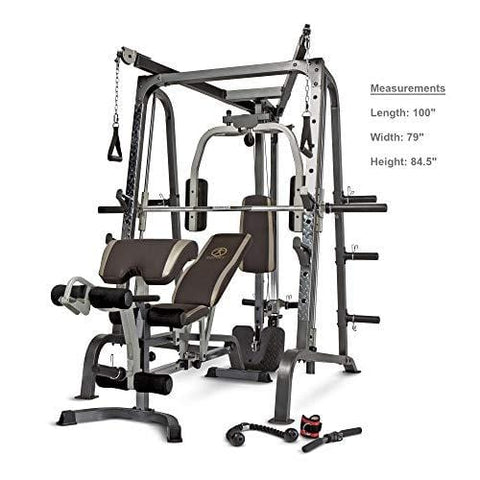 Marcy Smith Cage Workout Machine Total Body Training Home Gym System with Linear Bearing Md-9010G