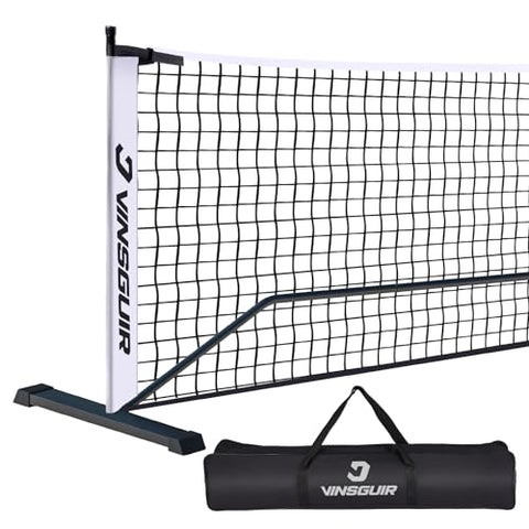 VINSGUIR Pickleball Net Portable Outdoor, 22FT Pickleball Nets Regulation Size with Metal Frame and PE Net Easy to Assemble Including Carring Bag for Driveway