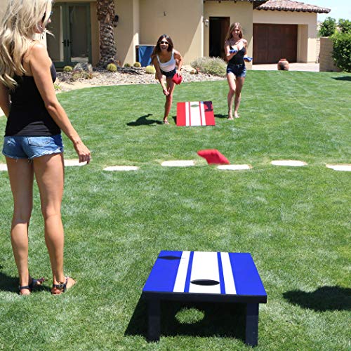 GoSports Classic Cornhole Set - Includes 8 Bean Bags, Travel Case and Game Rules (Choose Between Classic, American Flag, and Football Designs)