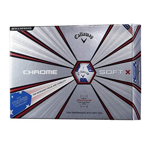 Callaway Golf One Dozen Chrome Soft X 18 Stars & Stripes Truvis Golf Ball [product _type] Callaway - Ultra Pickleball - The Pickleball Paddle MegaStore