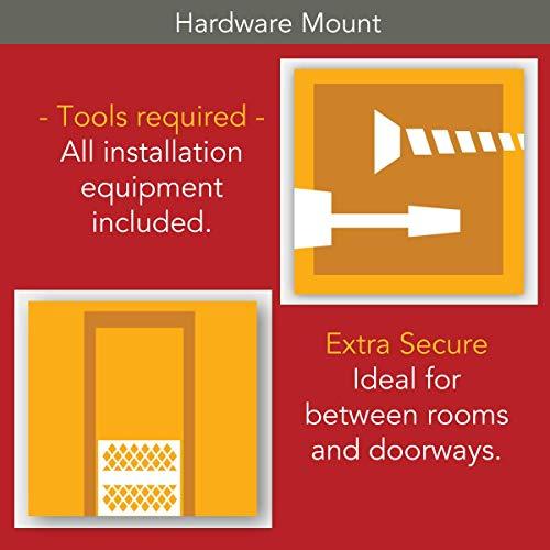 North States 72" Wide Deluxe Décor Baby Gate: Provides safety in extra-wide spaces with added one-hand functionality. Hardware mount. Fits 38.3"-72" wide (30" tall, Bronze)
