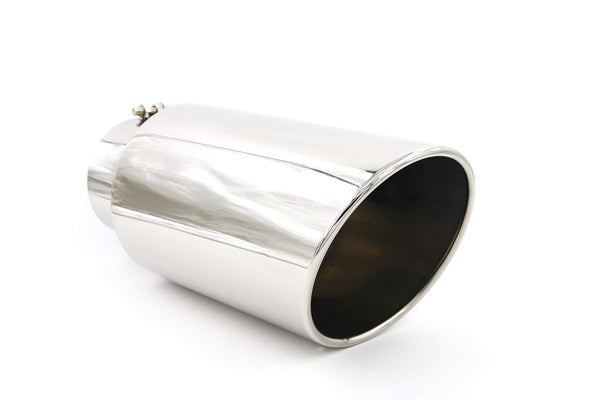 RP Remarkable Power, 5" Inlet 7" Outlet 15" Overall Length Long Stainless Steel Rolled Edge Diesel Exhaust Tip EXT34