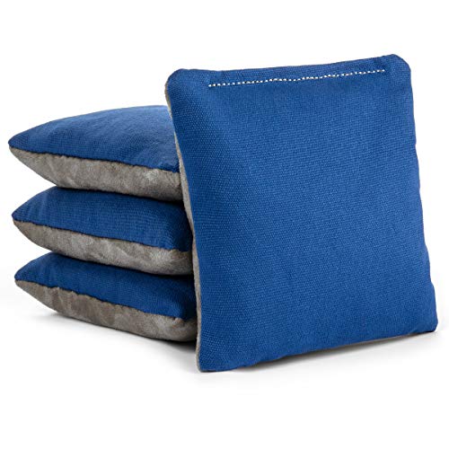 Tailgating Pros Red Royal Blue Pro-Style Cornhole Bags Two-Sided Slick & Stick Resin-Filled Suede and Duck Canvas Set of 8