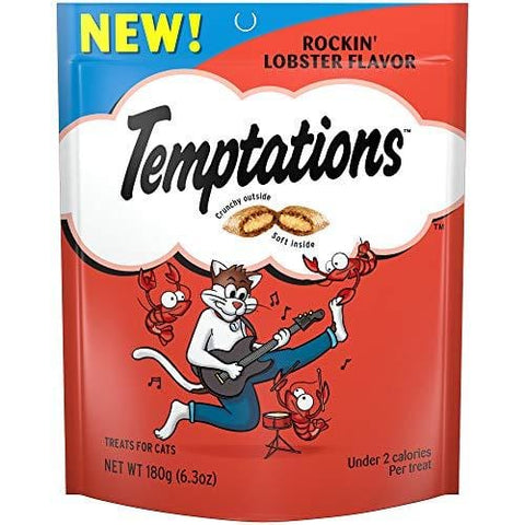 TEMPTATIONS Cat Treats Rockin' Lobster Flavor, (10) 6.3 oz. Pouches