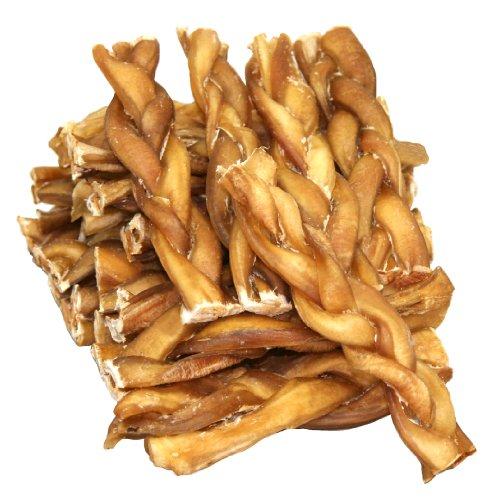 GigaBite 6 Inch Low-Odor Braided Bully Sticks (25 Pack) – USDA & FDA Certified All Natural, Free Range Beef Pizzle Dog Treat – by Best Pet Supplies