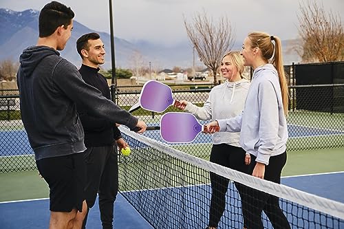 Pickleball Paddle | Carbon Fiber | Pickle Ball Paddle | Honeycomb Polymer Core | Pickleball Paddles | Pickleball Racket | Pickleball Paddle | Pink Purple Pickleball