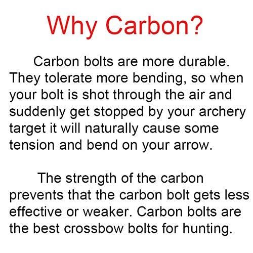 REEGOX 22" Carbon Crossbow Bolts-100% Carbon Crossbow Arrows with Field Point/Moon Nock-6 Pack