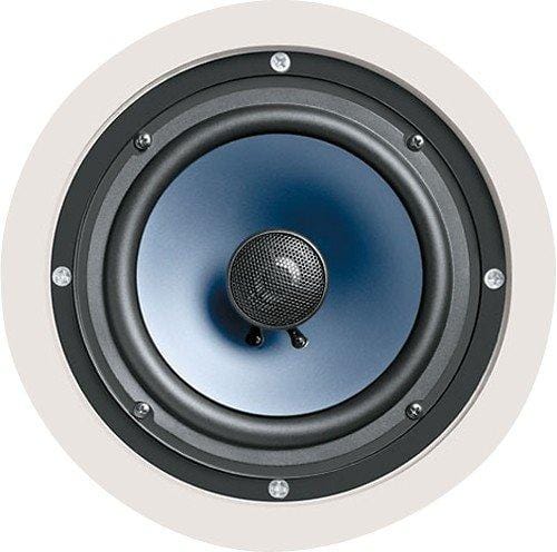 Polk Audio RC60i 2-way Premium In-Ceiling 6.5" Round Speakers, Set of 2 Perfect for Damp and Humid Indoor/Outdoor Placement - Bath, Kitchen, Covered Porches (White, Paintable Grille)
