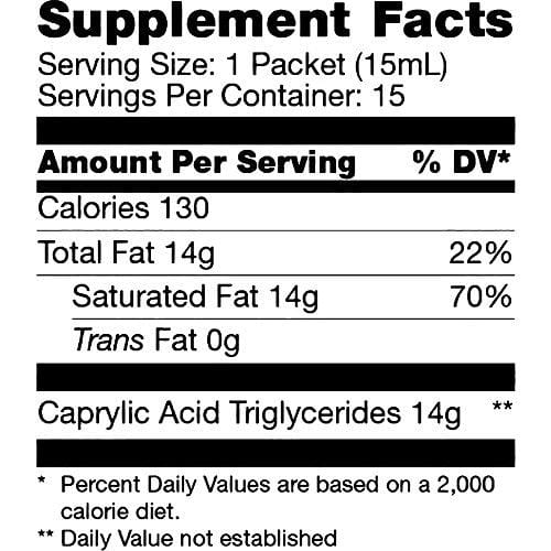 Bulletproof Brain Octane Oil Go Packs, Travel Friendly Packets, Keto Diet Friendly Source of C8 Energy, More Than Just MCT (15 Count)